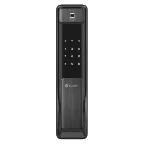 Электронный замок биометрический Solity GSP-2000BKF Black по отпечатку пальца, двухригельный