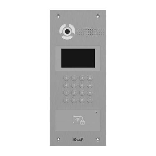 Вызывная видеопанель BAS-IP AA-07BD Silver многоабонентская с мобильным доступом и считывателем карт
