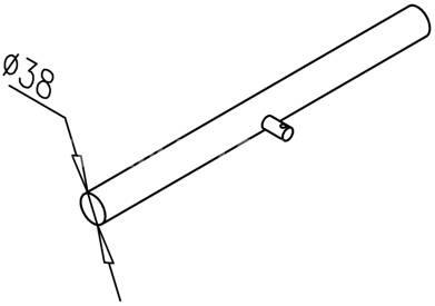 Поручень OMA-01.306 (T2) из нержавеющей трубы 38 мм с шарниром Поручень OMA-01.306 (T2) из нержавеющей трубы 38 мм с шарниром
