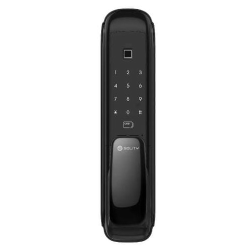 Электронный замок биометрический Solity GSP-1000BK Black по отпечатку пальца, двухригельный