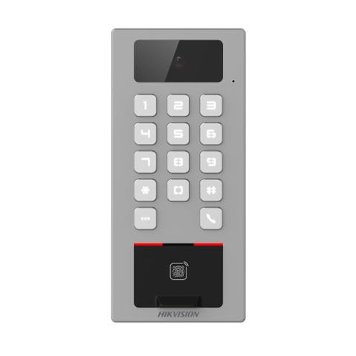 Терминал доступа HikVision DS-K1T502DBFWX-C со считывателем отпечатков пальцев, карт Mifare и 2Мп камерой