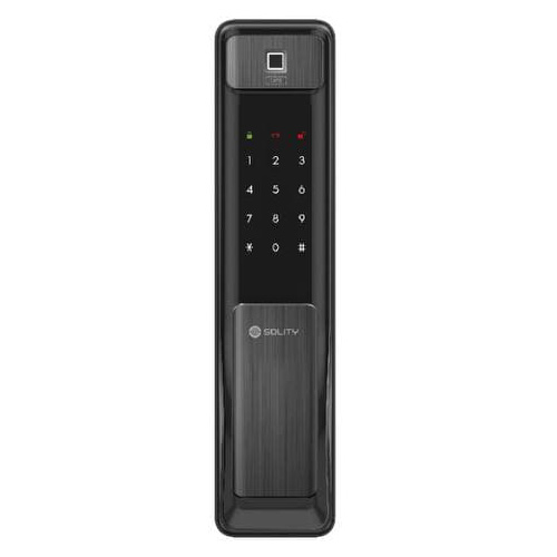 Электронный замок биометрический Solity GSP-2000BKF Black по отпечатку пальца, двухригельный