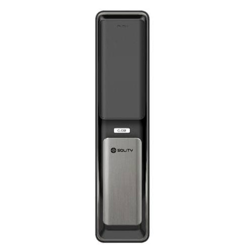 Электронный замок биометрический Solity GSP-2000BK Dark Silver по отпечатку пальца, двухригельный