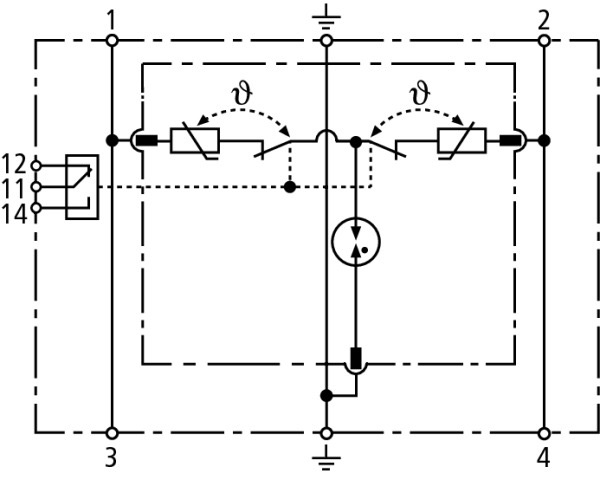 Ограничитель перенапряжения Dehn+Sohne DR M 2P 255 FM (класс III) 5кА 255В 2P 953205