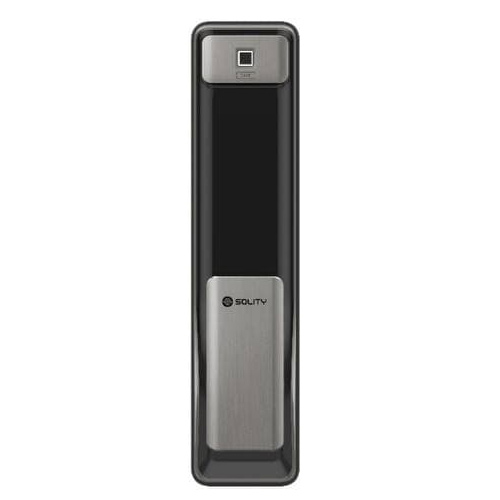 Электронный замок биометрический Solity GSP-2000BK Dark Silver по отпечатку пальца, двухригельный