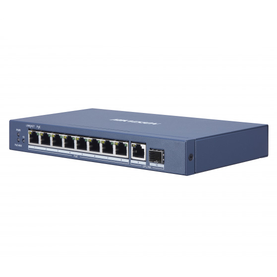 Неуправляемый 8-портовый PoE коммутатор HikVision DS-3E0510P-E/M