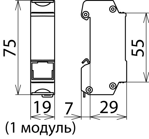 Ограничитель перенапряжения Dehn+Sohne DPA M CLE RJ45B (класс II) 10кА 48В 929121