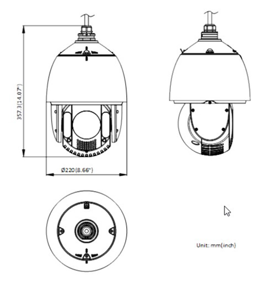 Cкоростная поворотная IP-камера 2Мп ColorVu HikVision DS-2DE7A220MCG-EB c ИК-подсветкой до 150м и Deep learning алгоритмом
