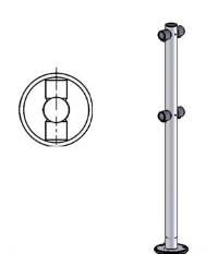 Стойка ограждения i-образная двусторонняя Oxgard Ø50 1000 мм Стойка ограждения i-образная двусторонняя Oxgard Ø50 1000 мм