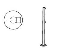 Стойка ограждения Oxgard с отверстием под фиксатор L-образная (муфты слева) (ВЗР 1996.09.22) Стойка ограждения Oxgard с отверстием под фиксатор L-образная (муфты слева) (ВЗР 1996.09.22)