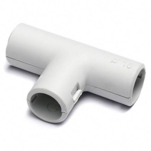 Тройник открывающийся D=25 (разъемное T-соединение), ПВХ