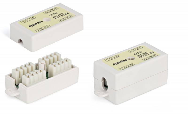 Проходной адаптер (coupler) CA-IDC-C5e-WH, Dual IDC