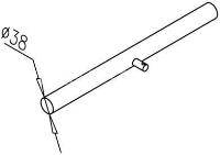 Поручень OMA-01.306 (C1) из нержавеющей трубы 38 мм