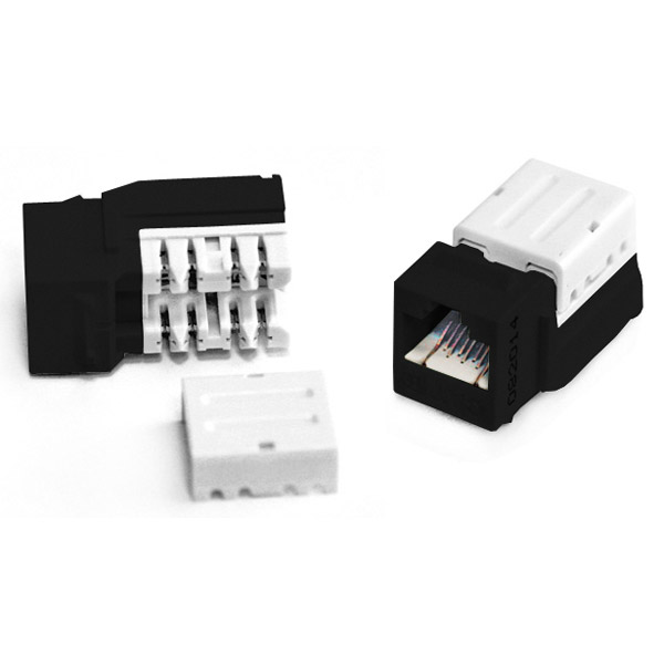 Вставка Keystone Hyperline KJNE-8P8C-C5e-90-BK Jack RJ-45(8P8C), категория 5e