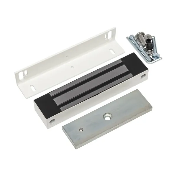 Электромагнитный замок ML-295K с уголком, белый