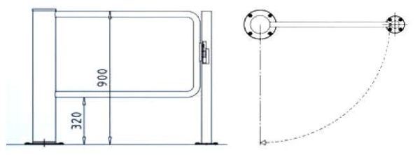 Калитка механическая dormakaba Charon HSD-L07