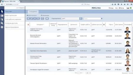 ПО системы контроля доступа PERCo-Web, «Стандартный пакет встроенного ПО» PERCo-WSE