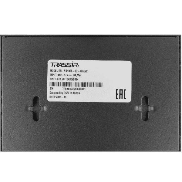 Неуправляемый PoE-коммутатор Trassir TR-NS1006-60-4POE v2
