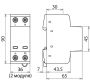 Ограничитель перенапряжения Dehn+Sohne DSH TN 255 1P+N (класс I+II) 25кА 255В 941200