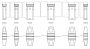 Боковая секция B раздвижного турникета Magnetic MPH-112B-A111 520 мм, со створками 1200 мм