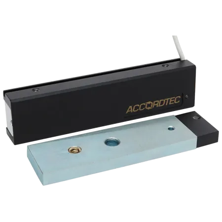 Электромагнитный замок AccordTec ML-200K-3 Premium Black с планкой Электромагнитный замок AccordTec ML-200K-3 Premium Black с планкой