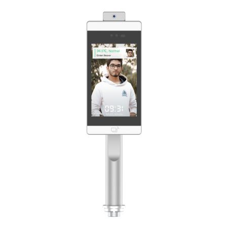 Биометрический терминал распознавания лиц и температуры тела Uface 8T-Temp с кронштейном на турникет