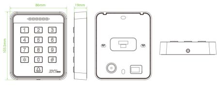 Автономный считыватель ZKTeco SA40W[ID] с кодовой клавиатурой
