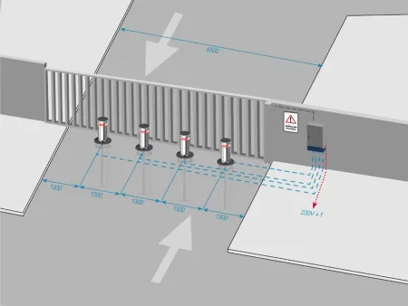 Гидравлический боллард Блокпост Т600 RAL Telescopic
