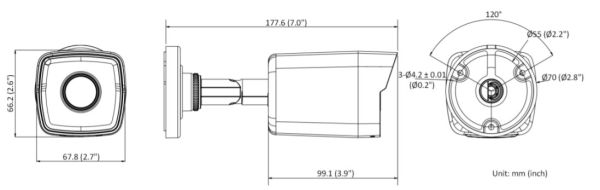 Уличная IP-камера 4Мп HiWatch DS-I400(C) (2.8 мм) с поддержкой PoE