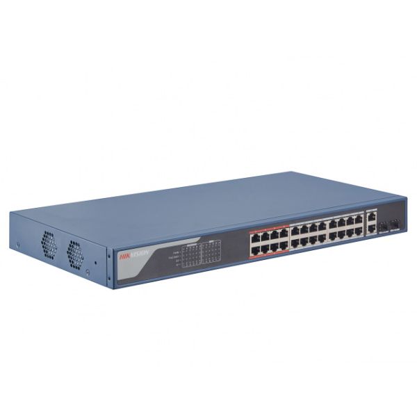 Интеллектуальный управляемый 24-портовый PoE-коммутатор HikVision DS-3E1326P-EI