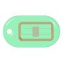 Бесконтактный RFID-брелок SMARTTAG Caramel с двойным чипом Mifare 1k + Em-Marine, прозрачный