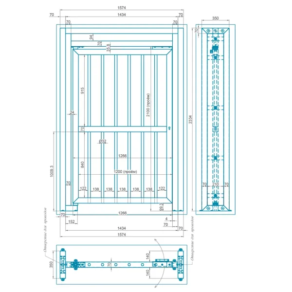 Калитка полноростовая Блокпост СТ 8М механическая, серия Спектр Z Калитка полноростовая Блокпост СТ 8М механическая, серия Спектр Z