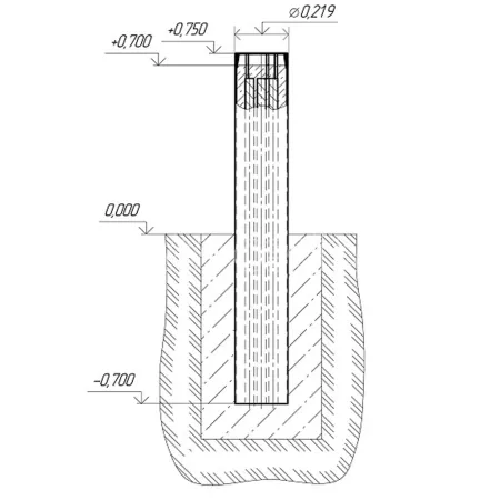 Противотаранный боллард ЦеСИС ДАБР.425729.083 cтационарный, 754 мм Противотаранный боллард ЦеСИС ДАБР.425729.083 cтационарный, 754 мм