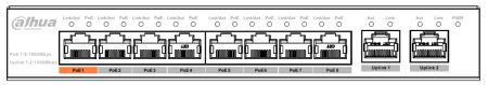 Неуправляемый POE коммутатор 10-портовый Dahua DH-PFS3010-8GT-96