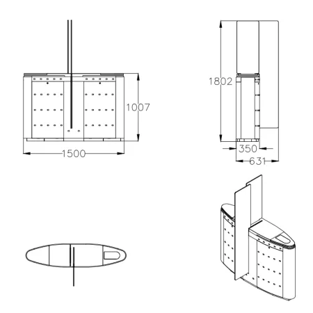 Турникет раздвижной Avix AV.SL.6992 Турникет раздвижной Avix AV.SL.6992