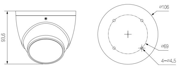 IP-видеокамера уличная 4Мп Dahua DH-IPC-HDW3441EMP-S-0360B-S2
