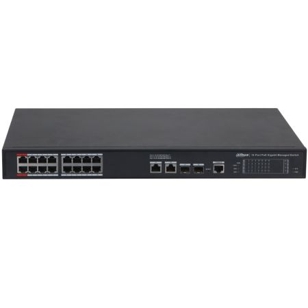 PoE-коммутатор 16-портовый Dahua DH-S4220-16GT-240, гигабитный, управляемый