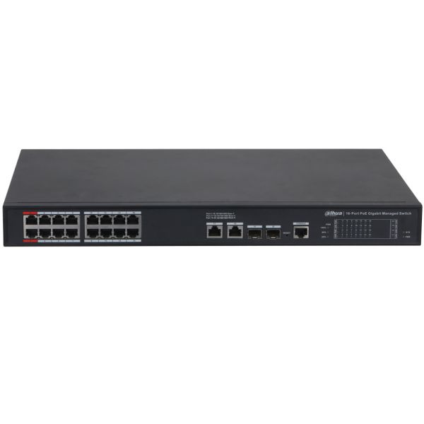 PoE-коммутатор 16-портовый Dahua DH-S4220-16GT-240, гигабитный, управляемый