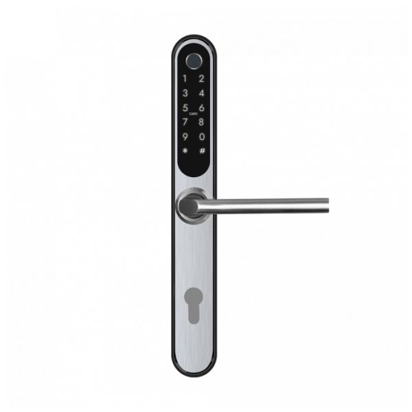Электронный биометрический замок Novilock Smart Fast v.4237 silver, под DIN цилиндр, IP66