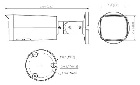 IP-видеокамера уличная 4Мп Dahua DH-IPC-HFW2441TP-ZS с вариофокальным объективом