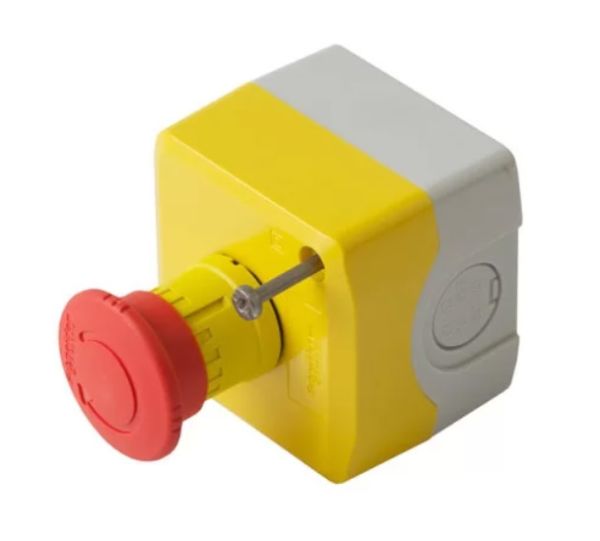 Кнопка аварийной остановки двери dormakaba 68х68мм (красная), поверхностный монтаж