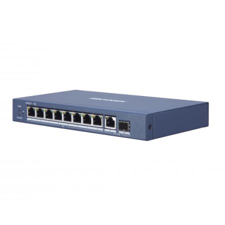 Неуправляемый 8-портовый PoE коммутатор HikVision DS-3E0510P-E