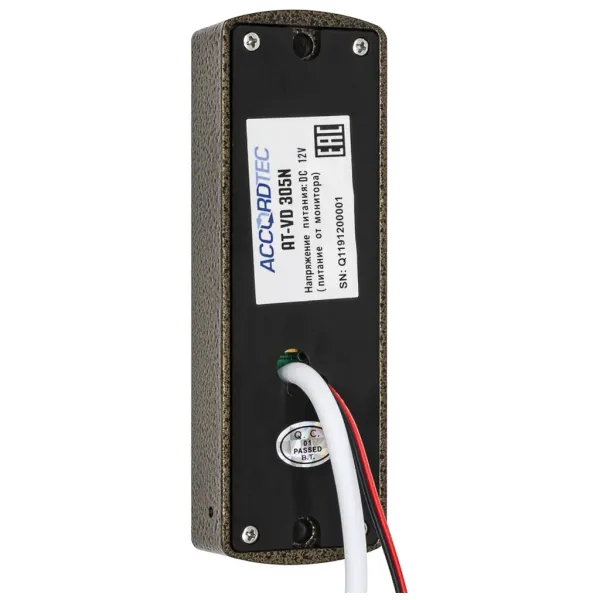 Вызывная панель AccordTec AT-VD305N BZ бронза, с видеокамерой Вызывная панель AccordTec AT-VD305N BZ бронза, с видеокамерой