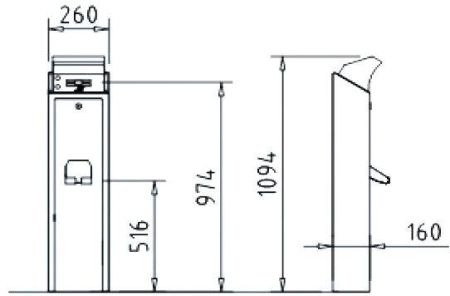 Картоприемник уличный dormakaba CRP-M02