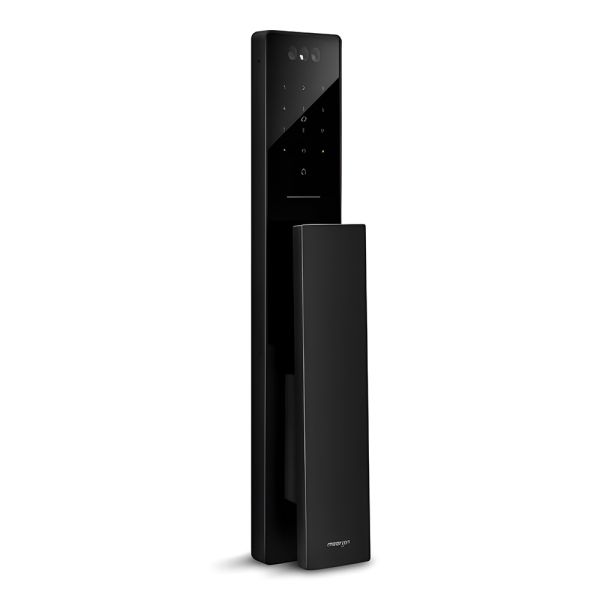 Электронный биометрический замок Moorgen T5+, 7-ми ригельный, кристаллы Сваровски, видеоглазок, Face-ID, Wi-Fi