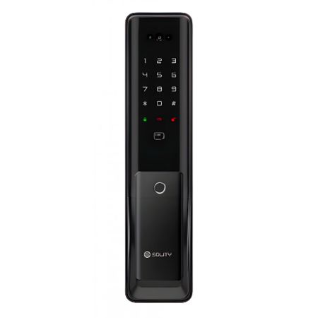 Электронный замок биометрический Face ID Solity GP-6000BAK Black, распознавание по лицу, двухригельный