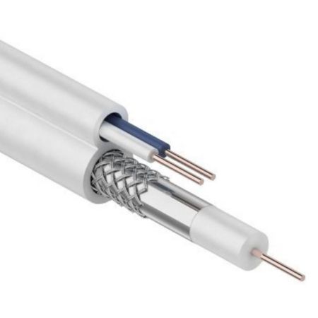 Кабель комбинированный Rexant ККСВ-В+2х0,5 мм для охранного телевидения Кабель комбинированный Rexant ККСВ-В+2х0,5 мм для охранного телевидения