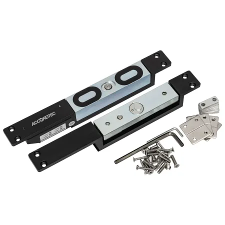 Электромагнитный замок AccordTec ML-1200N2 c герконом, сдвиговый, с планкой Электромагнитный замок AccordTec ML-1200N2 c герконом, сдвиговый, с планкой