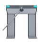 Турникет-дуопод моторизованный двухстоечный Rusgate T2-M-BF v.2 EM+MF (с автоматическими планками Антипаника)
