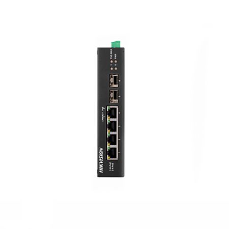 Неуправляемый Hi-PoE-коммутатор HikVision DS-3T0506HP-E/HS с 4 портами Gigabit